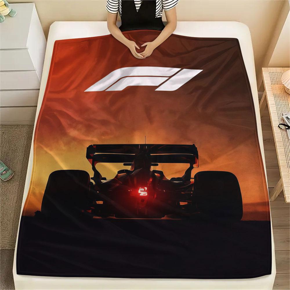 Racing car Printed Flannel Blanket, soft throw for bedroom sofa, washable, Christmas present, great gift.