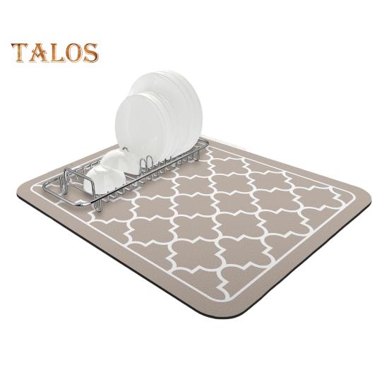 Tapis de séchage de vaisselle, grand tapis absorbant et drainant pour comptoir de cuisine, tapis de salle de bain multifonctionnel pour café