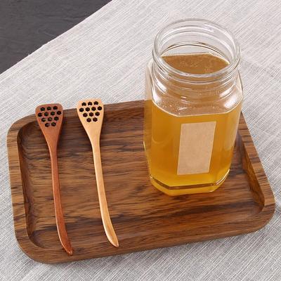 Holz Honig Kaffeelöffel Lang Mischen Bienenwerkzeuge Rührlöffel Muddler Rührstab Dipper Holzschnitzlöffel YLE009