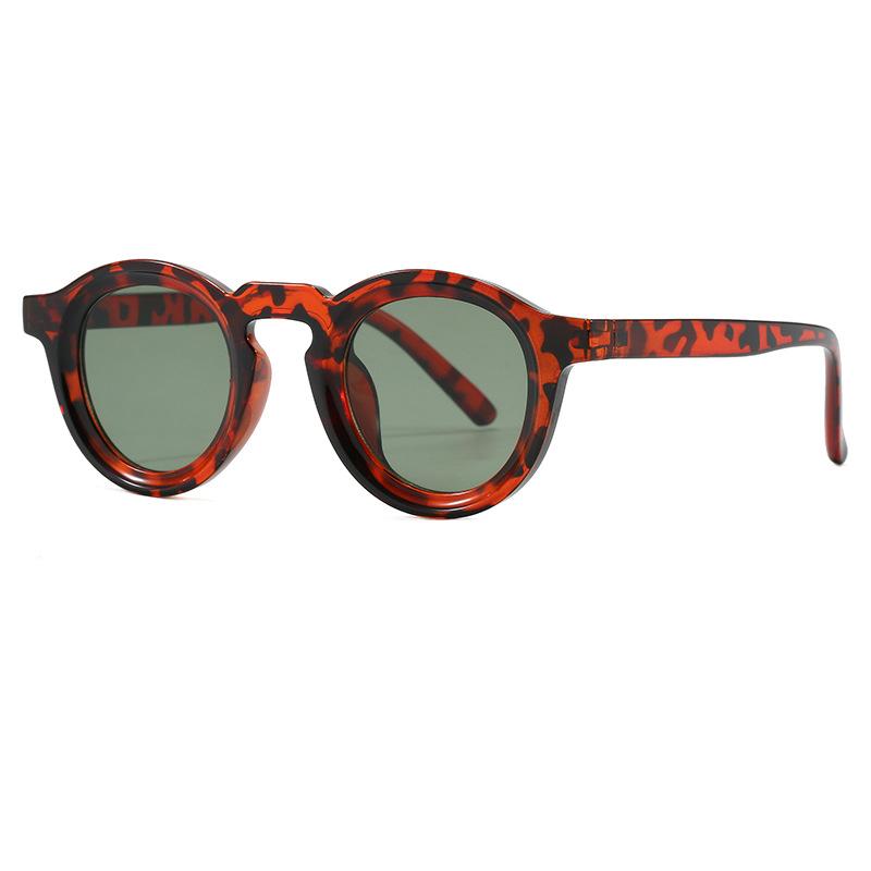 Round simple sunglasses new retro sunglasses fashion trend UV protection sunglasses concave shape