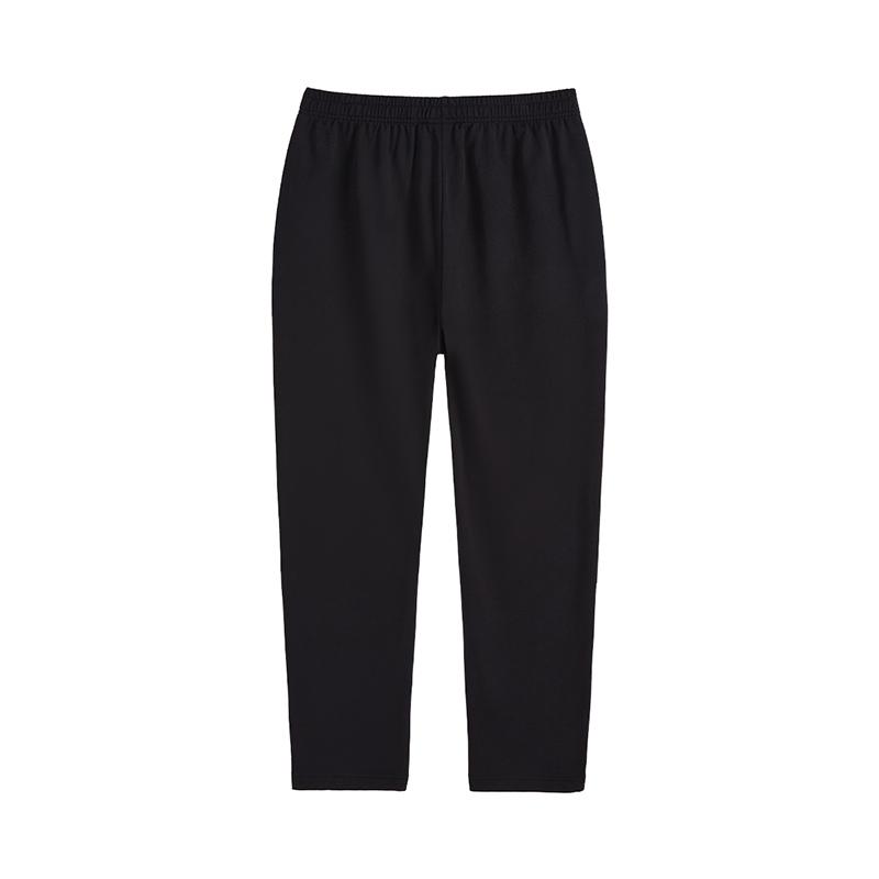 Li-Ning Simple Solid Color Mid-Rise Breathable Versatile Knitted Sports Pants Unisex Pants Black AKLVB41-1