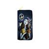 Portefeuille PU Nightmare Before Christmas pour Femme Long Portefeuille à Fermeture Éclair Pochette à Fermeture Éclair Unique Sac à Maquillage Impression Jack Skellington 3 pièces