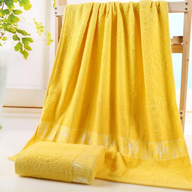 

Рушник з візерунком грибів 70*140. М’який і зручний вбираючий рушник для ванної кімнати жовтий