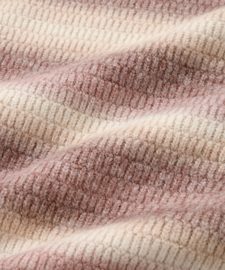 FALLETT Gradient Stripe Knit Pink