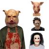 Horror Rotten Face Pig Head Mask, Texas Chainsaw Massacre Mask, Black-haired Killer Mask, Spooky Halloween Mask