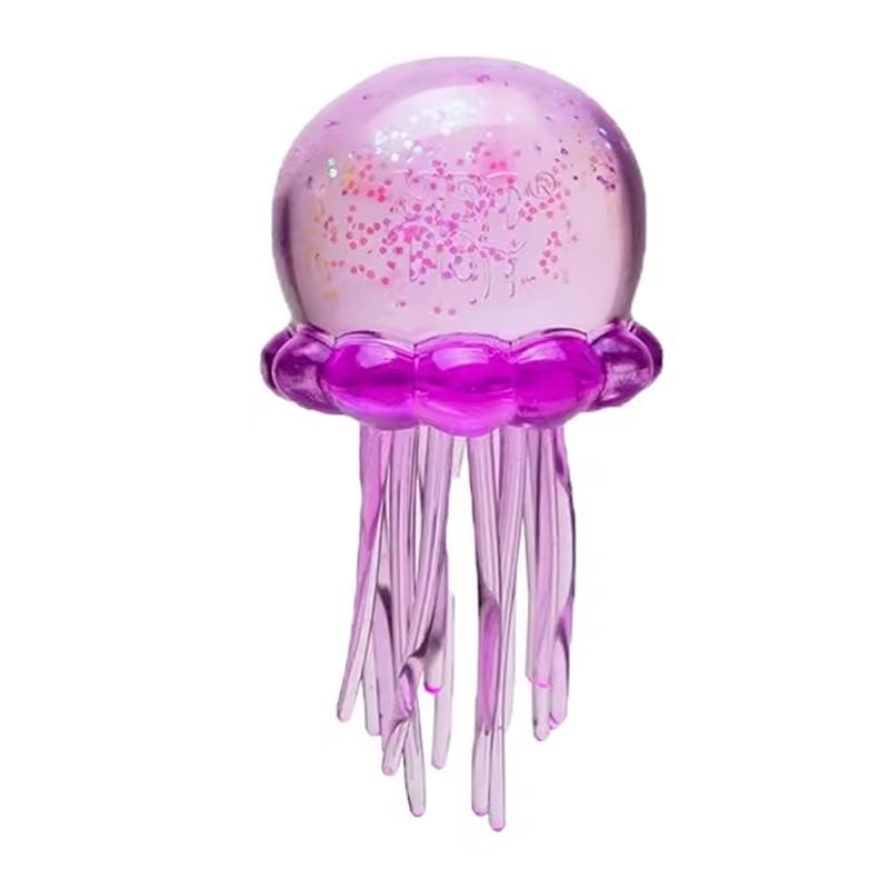 Nee Doh Jellyfishglitter Jellyfish Squishy Squeeze Fidget Toy Stress Relief Sensory Decompression Toy Kids Birthday Party Gift