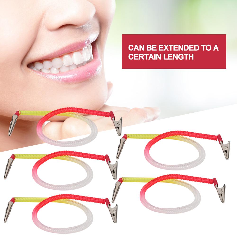 

5pcs Dental Bib Clip Napkin Holder with Flexible Chain Dentist Supplies Accessory