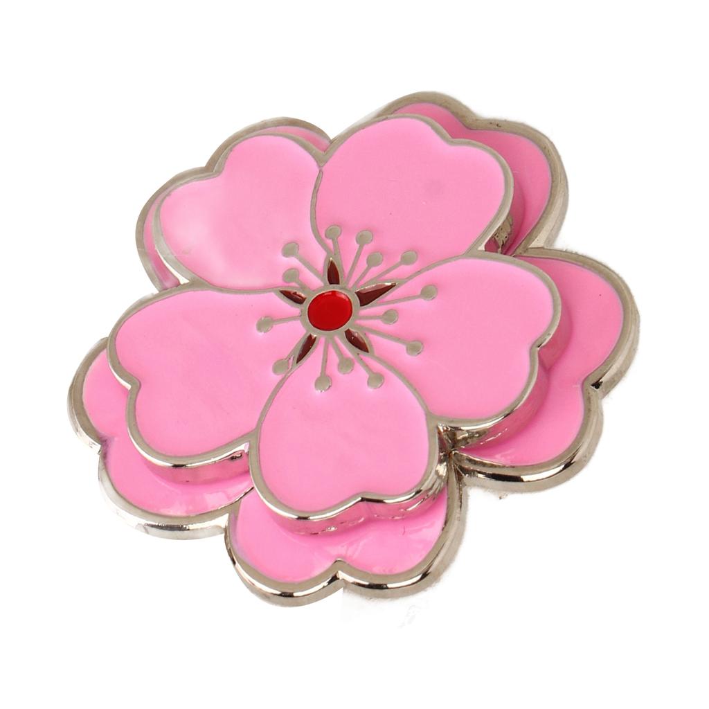 Magnetic Golf Ball Marker Pink Peach Blossom Golf Hat Clip Metal Golf Accessory for Golf Lovers