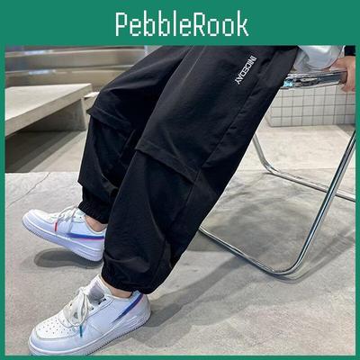 New Versatile Childrens Trousers Boys Drawstring Trousers Childrens Casual Straight Trousers