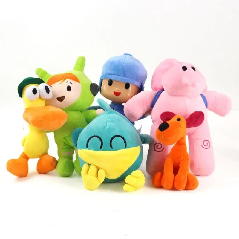 Joli jouet en peluche petit P Youyou Pocoyo peluche canard barto chiot Lula Aili éléphant poupée cadeau d'anniversaire cadeau de vacances