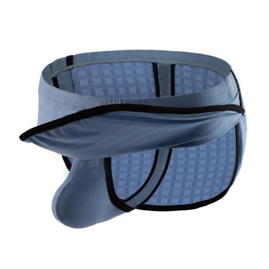 Herren-Tanga, sexy, niedrige Taille, elastischer Bund, schmale Passform, Slips, einfarbig, atmungsaktives Netzhöschen für den Alltag