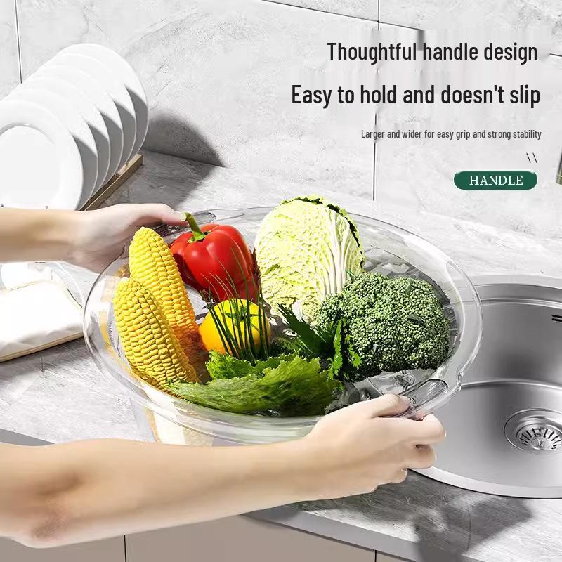 Extra-Thick Transparent Washbasin for Household, Dormitory, Laundry, and Kitchen Use