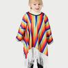 Lightweight Mexican Poncho Tassel Trim Performance Costume Cape Ethnic Style Cloak  Mexican Fiesta