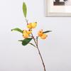 Green Leaves Artificial Loquat Fruit Branch Luxury Faux Loquat Simulation Fruit Tree Realistic Plastic Fake Plants
