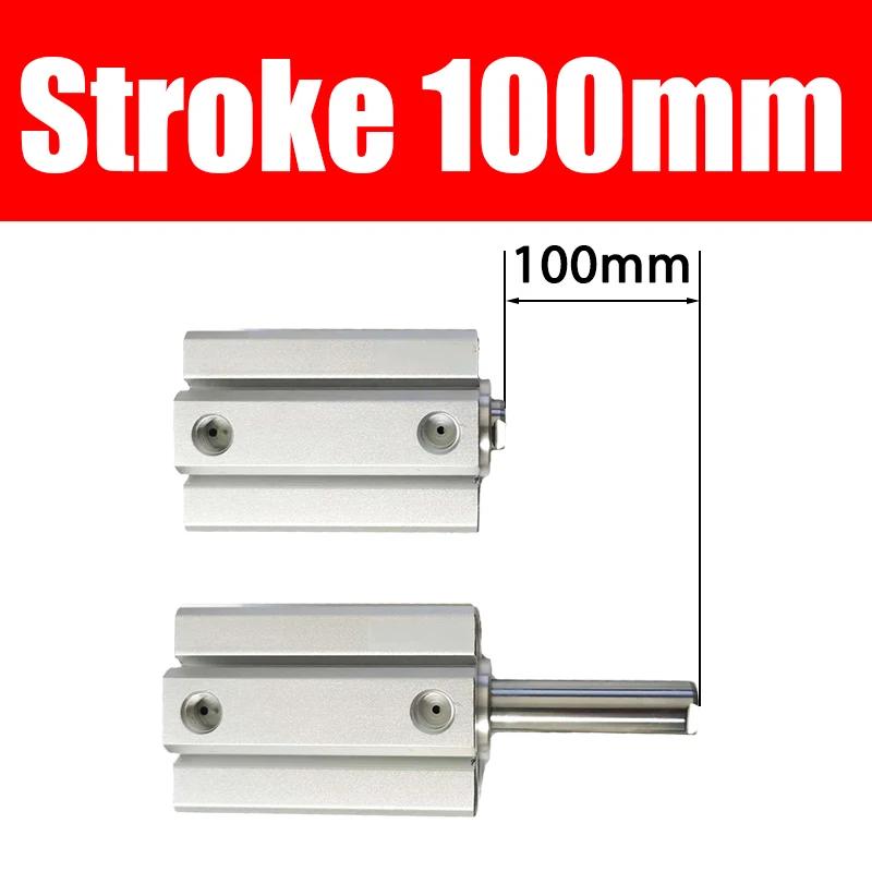 SDA 16 20 25 32 40 50 63 80 100mm Bore Compact Thin Air Cylinder 5-100mm Stroke Double Action Aluminium Pneumatic Cylinder