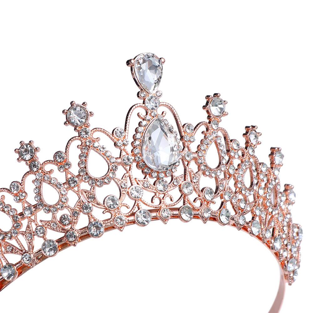 Temperament Princess Vintage Crystal Crown Rhinestone Tiara Bride Crown Wedding Hair Accessories
