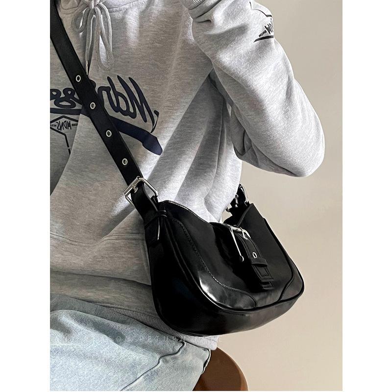 Tasche Damen 2025 Neu Trendy Vielseitig Retro Spice Girl Achseltasche Nische Texturierte Halbmondtasche Ein Schulter Umhängetasche Tasche
