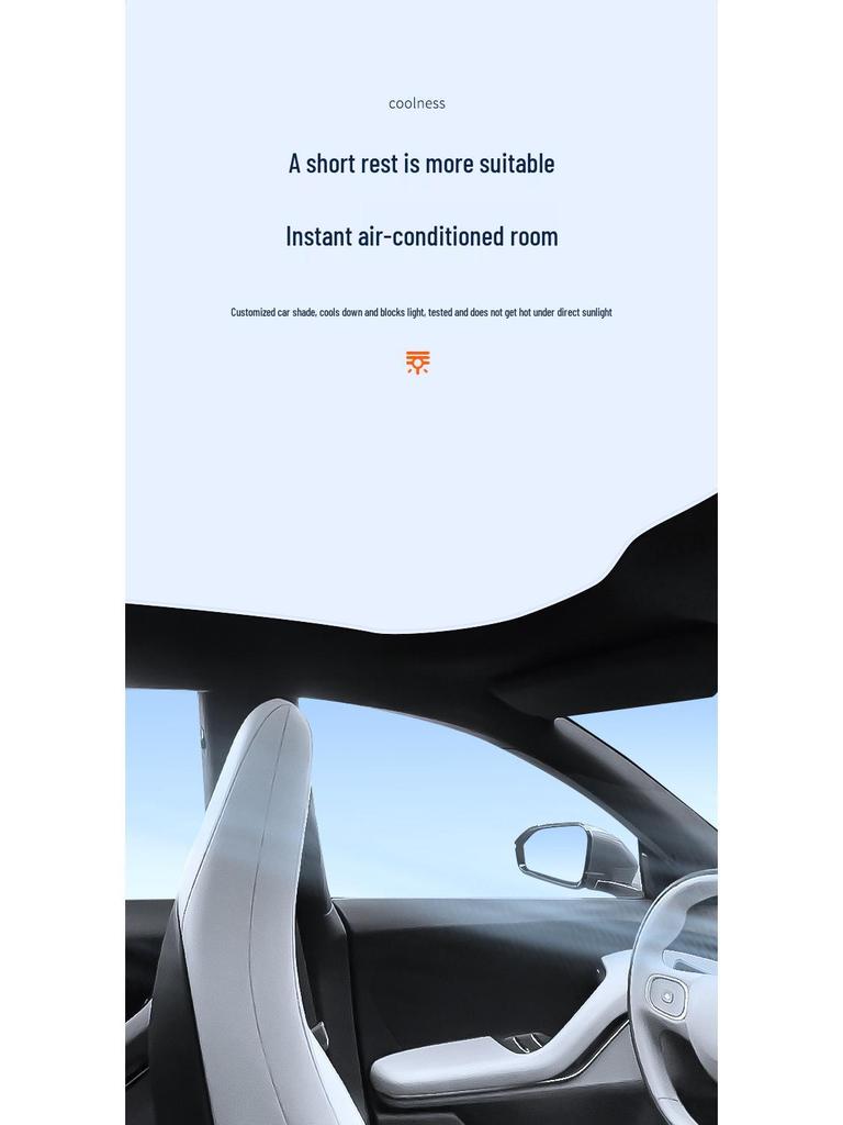 Nio EC6 Sunroof Ice Crystal Sunshade: Heat Insulation & Privacy