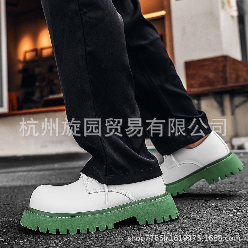 3226 White Derby Shoes Couple Original Niche Design Versatile Trend Casual Leather Shoes High-end Light Luxury Men's Shoes