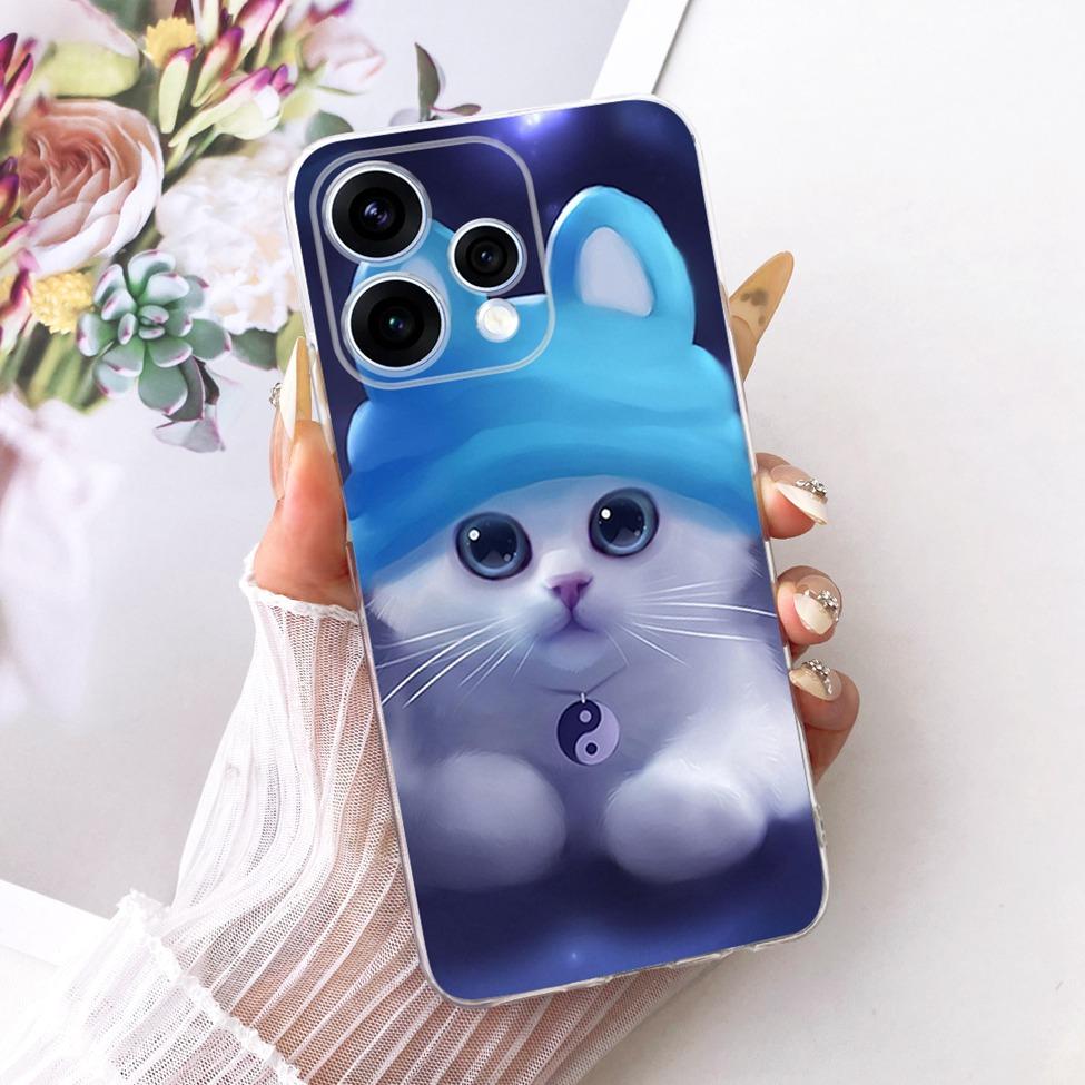 Transparent For Oppo Reno15 Cover Luxury Cute Cat Fashion Butterfly Cool Painted Bumper Casing For Oppo Reno15 5G CPH2825 Case
