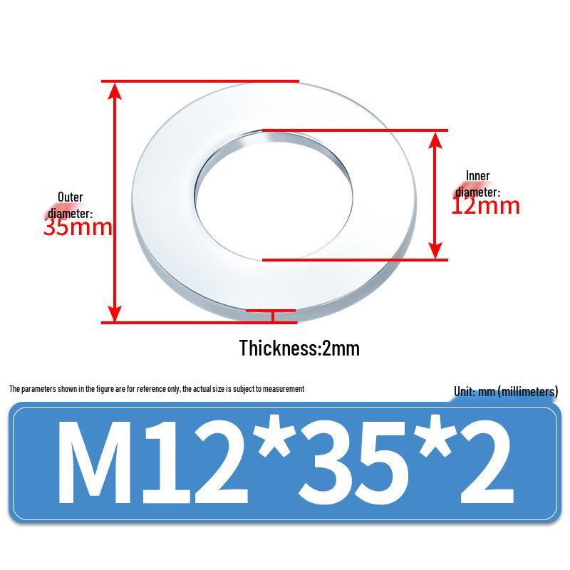 Extra Large Galvanized Metal Flat Washers - Sizes M1.6 to M14