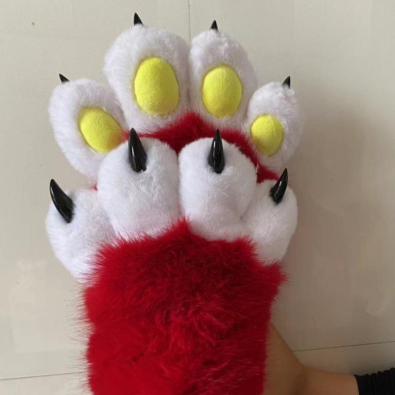 Animal claws, squeaking, furry claws with nails, gloves COS cat claws cute plush finished props