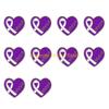 F26C 10Pcs Awareness Brooch Heart Alloy Pin Awareness Lapel Pins with Back Clasp For Healthcare Workers