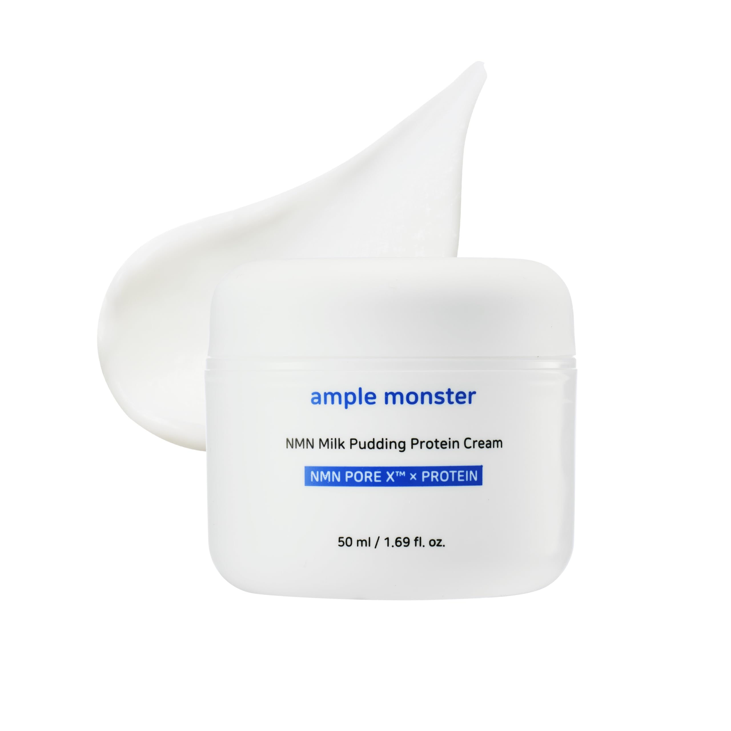 

Ample Monster NMN Milk Pudding Protein Cream 50ml NMN Serum, Pore Care, Firmness & Elasticity, High Moisture, Glowing Skin, Anti-Aging, Korean