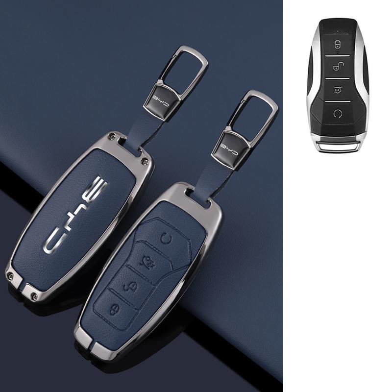 Car Key Case Cover Shell Fob for BYD Atto 3 Han EV Dolphin Lied Tang Dm Qin PLUS Song Pro MAX Yuan Zinc Alloy Protector Keychain