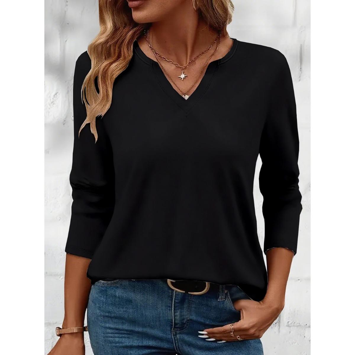 Fall Winter New Women s Casual Long Sleeve Shirt, European Style Loose Blouse Top for Women, Crossborder Foreign Trade Apparel S чёрный