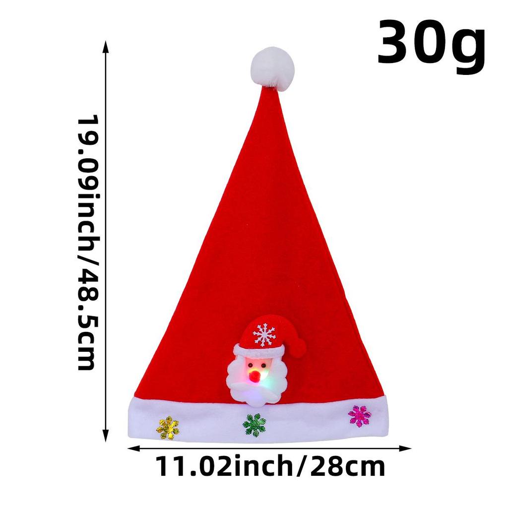 Přístavní Láska Svítící Vánoční čepice Santa Clause pro dospělé a děti