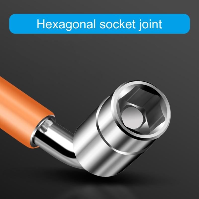 Multiple Size Extendable L Wrench Socket for Wheel Tires with Comfortable Grip Handle Auto Enthusiasts Car Maintenance