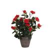 Plantes Artificielles En Pot - Mica Decorations - Rosier Rouge - H33 X Ø25 Cm - Aspect Naturel - Décoratif