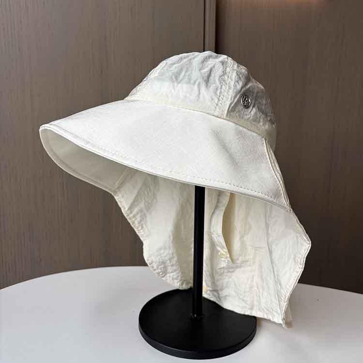 Summer eaves sunscreen bucket hat women's new anti-ultraviolet neck protection shawl sun hat outdoor quick-drying mountaineering hat