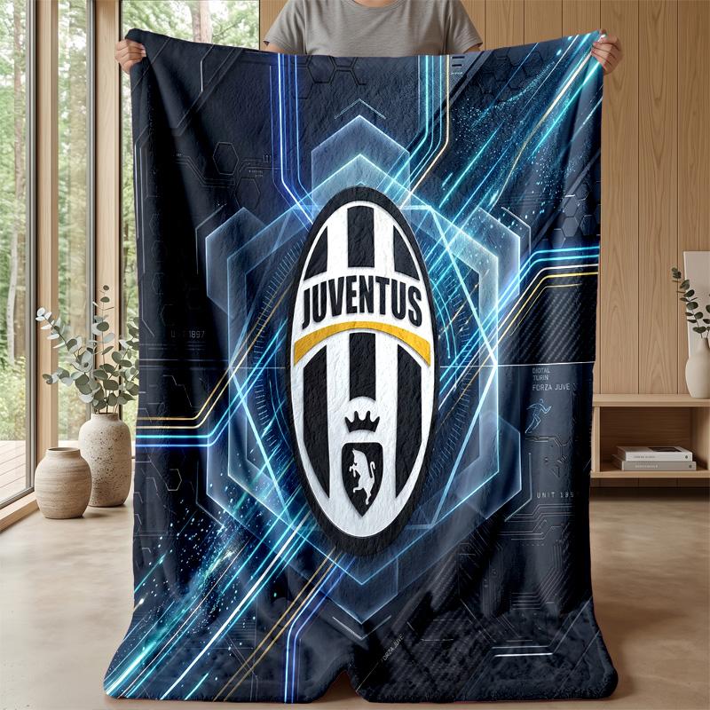 Juventus FC Theme blanket Soft Flannel Blanket Plush Throw Blanket Cozy Sofa Bed Blanket for Home Decor