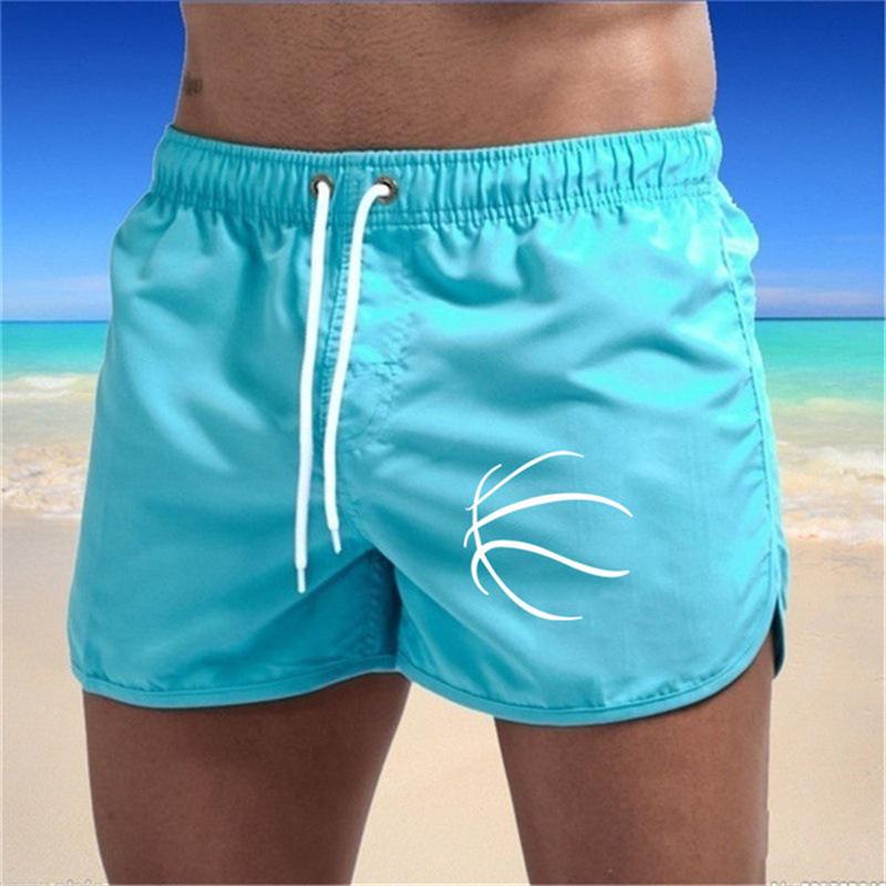Fashionable Beach Pants, Men's Loose-fitting Shorts, Pure Colour Shorts for Outdoor Fitness