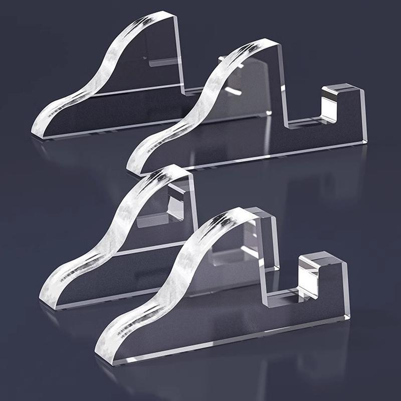 2/6pcs Transparent Acrylic Coin Display Stand Photo Frame Trading Card Stand Commemorative Coin Mini Stand Badge Stand Ornament