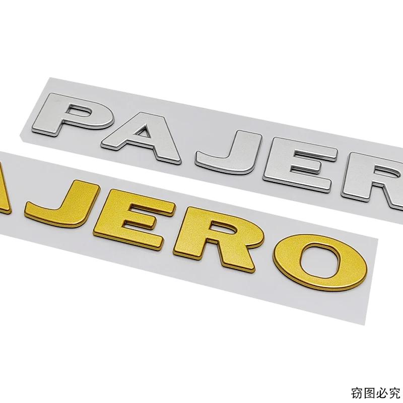 20X2.2cm ABS Car Rear Body Letter Emblem Trunk Sticker for Mitsubishi PAJERO Logo Decorative Badge Auto Modification Accessories