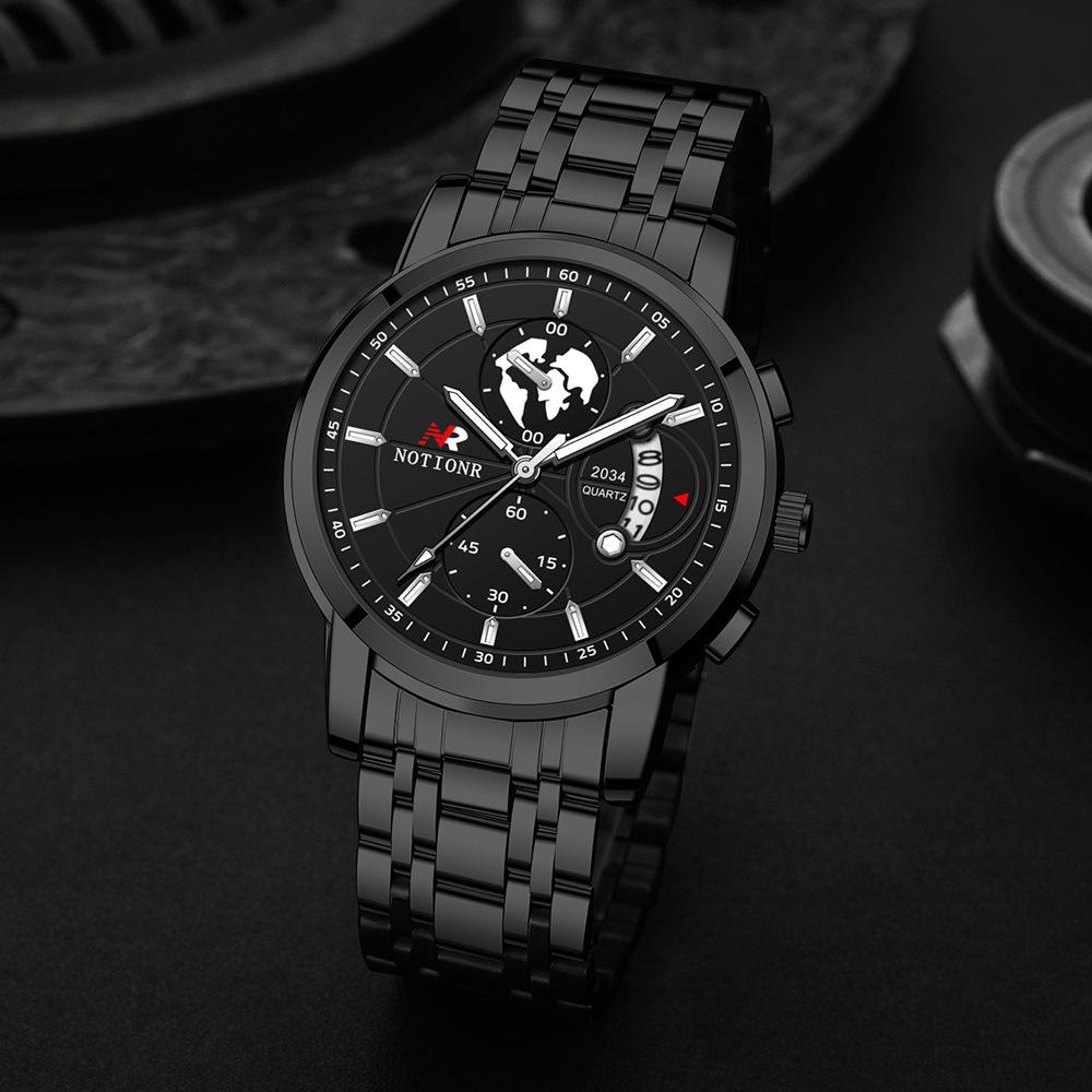 Men'S Stainless Steel Watch Casual Fashion Men'S Quartz Watch