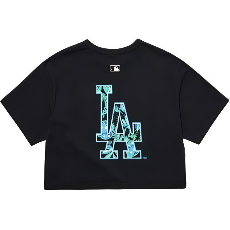 New MLB Los Angeles Dodgers Crop Tops Women's Black 3FTS42023-07BKS