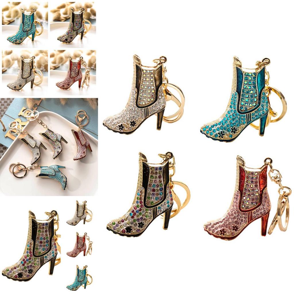 Fashionable And Cute Shoe Pendant Keychain With Rhinestones Ideal Gift For Both Men And Women