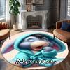 Personalized E-Eeyore Round Chair Office Rug - Perfect for Mat, Office Chair & More - Ideal Gift for Birthdays and Holidays