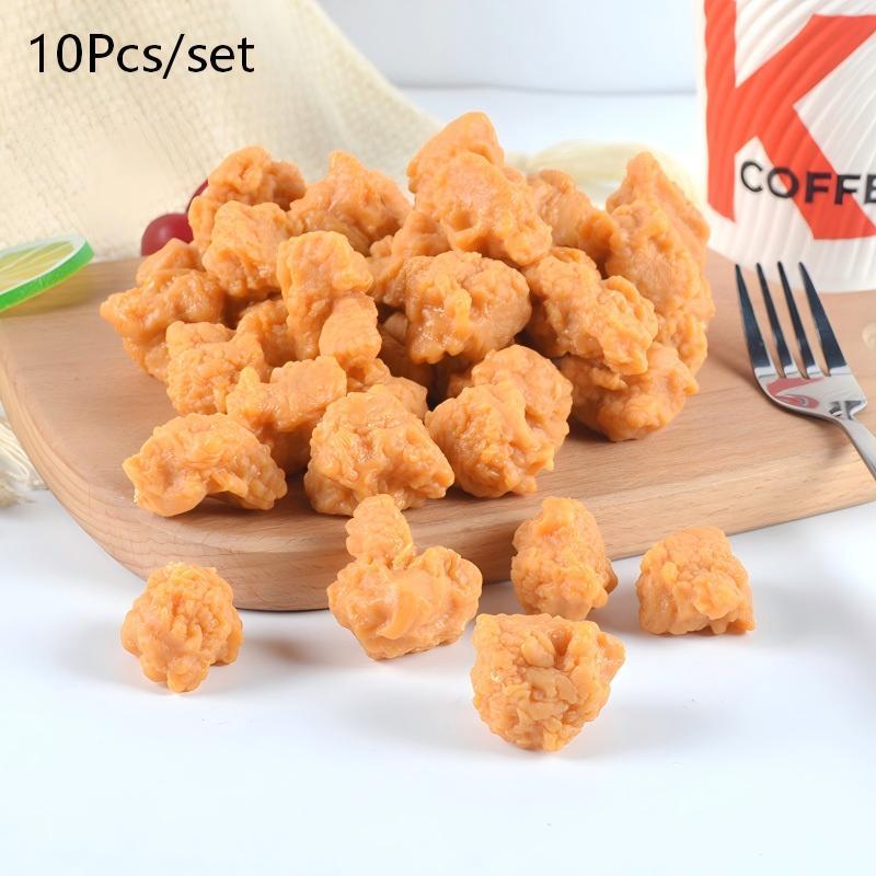 Artificial Chicken Popcorn Simulation Food Model for Home Kitchen Bakery Shop Display Realistic Snack Decor Props