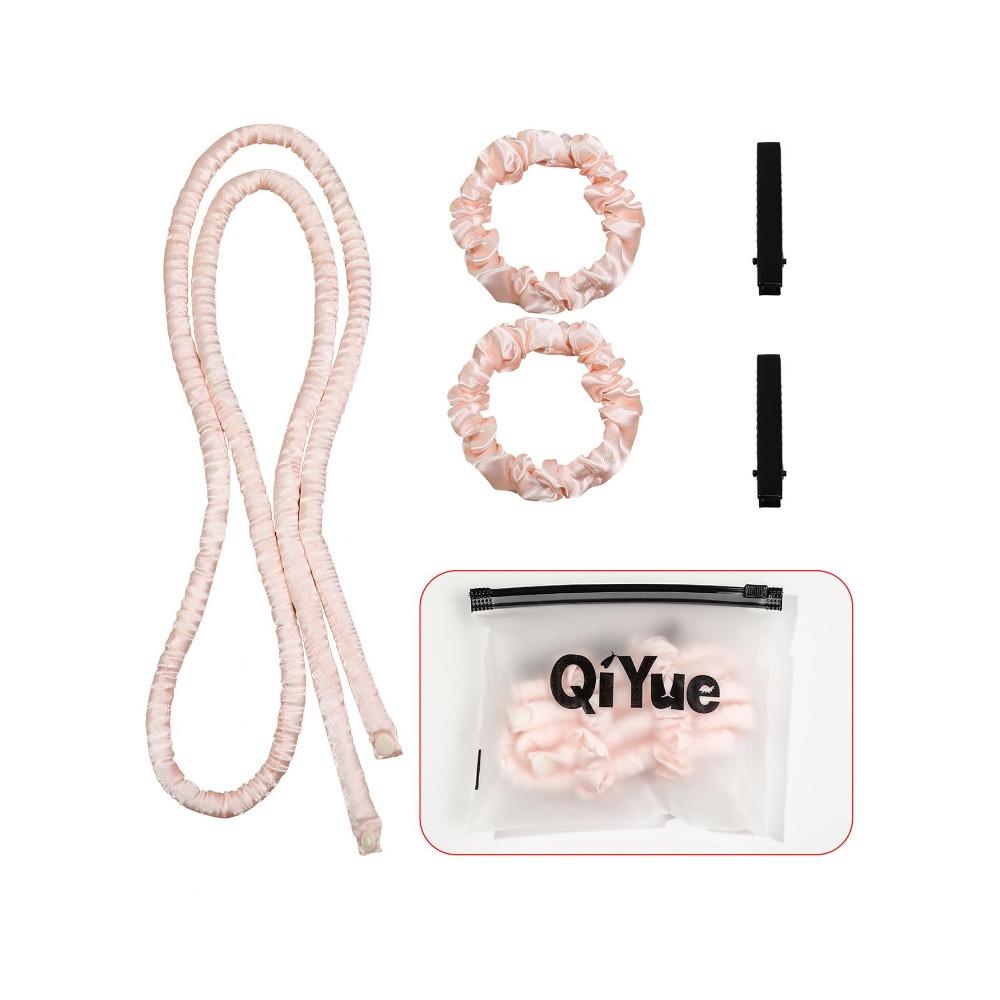 Heatless Curling Rod Headband No Heat Silk Ribbon Rollers for Overnight Sleeping Curls Styling Kit with Hair Clips and Scrunchie
