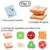 Children's Wooden Simulation Fast Food Burger Fries Sandwich Toy Kitchen Playset Assembly Educational Food Cutting Toy
