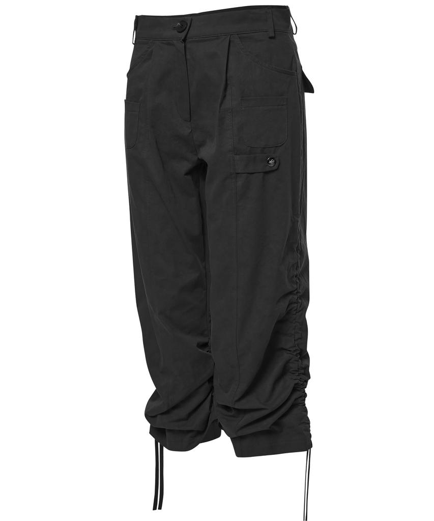 Peulleeoeob Structured Capri Pants (Fl-271_Black)