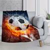 1pc Water Fire Football Thin Blanket Lightweight Flannel Throw Blanket For Sofa Bed Travel Camping Livingroom Office Chair Bed