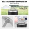 Fire Pit Spark Screen Round 27", Reinforced Heavy Duty Steel Metal Cover, Outdoor Firepit Lid, Easy-Opening Top Screen Covers Round with Ring Handle