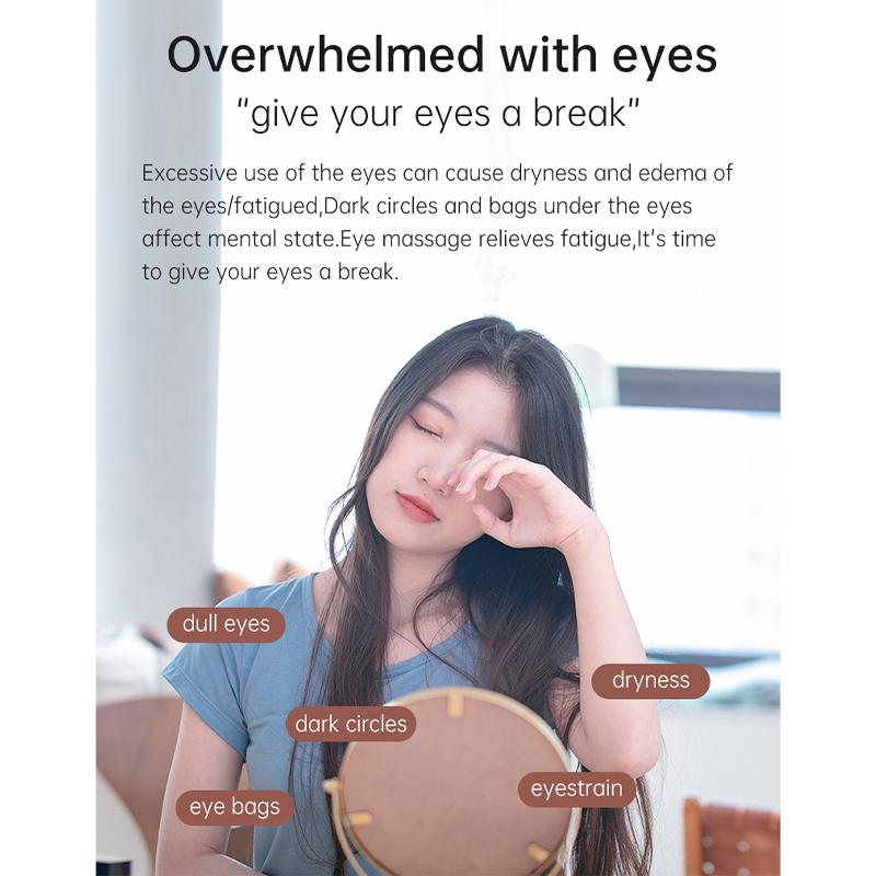 Electric Vibration Eye Massager Heated Eye Mask Wireless Relieve Eye Strain Dark Circles Dry Eye Fatigue Relief Sleeping Mask
