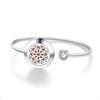 Tree of Life Aromatherapy Diffuser Bracelet - Rotating Hollow Design, Alloy & Stainless Steel, Non-Magnetic Couples Bracelets